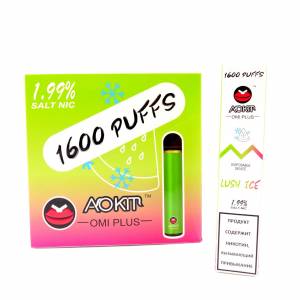 АРБУЗ ЛЕД AOKM Omi plus 1600 затяжек 1,99% nic Оригинал Одноразовая электронная сигарета
