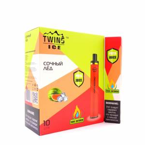 СОЧНЫЙ ЛЕД Twins Grande 1500 затяжек 2% nic Одноразовая электронная сигарета