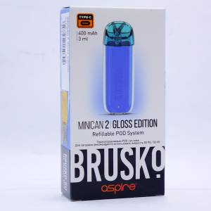 СИНИЙ BRUSKO MINICAN 2 GLOSS EDITION 400mAh 3ml POD система